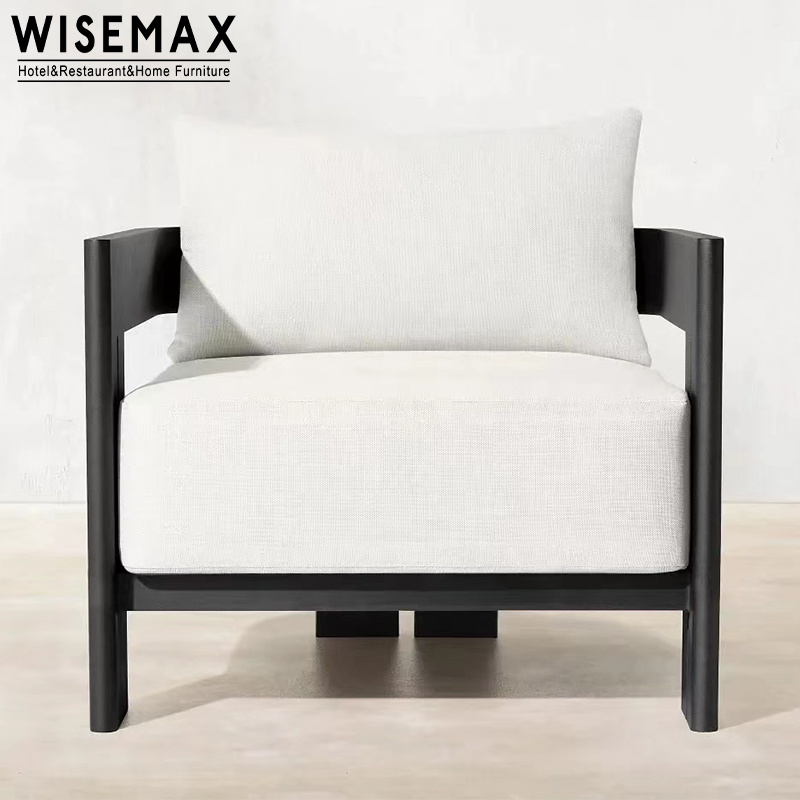 WISEMAX FURNITURE High quality table and chair aluminum outdoor furniture set garden coffee table fabric cushion swivel chairs