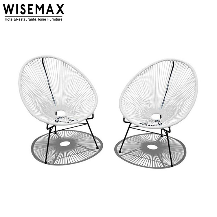 WISEMAX FURNITURE Popular Outdoor Furniture PE rattan wicker garden acapulco dgg chair leisure recliner rocking chair outdoor