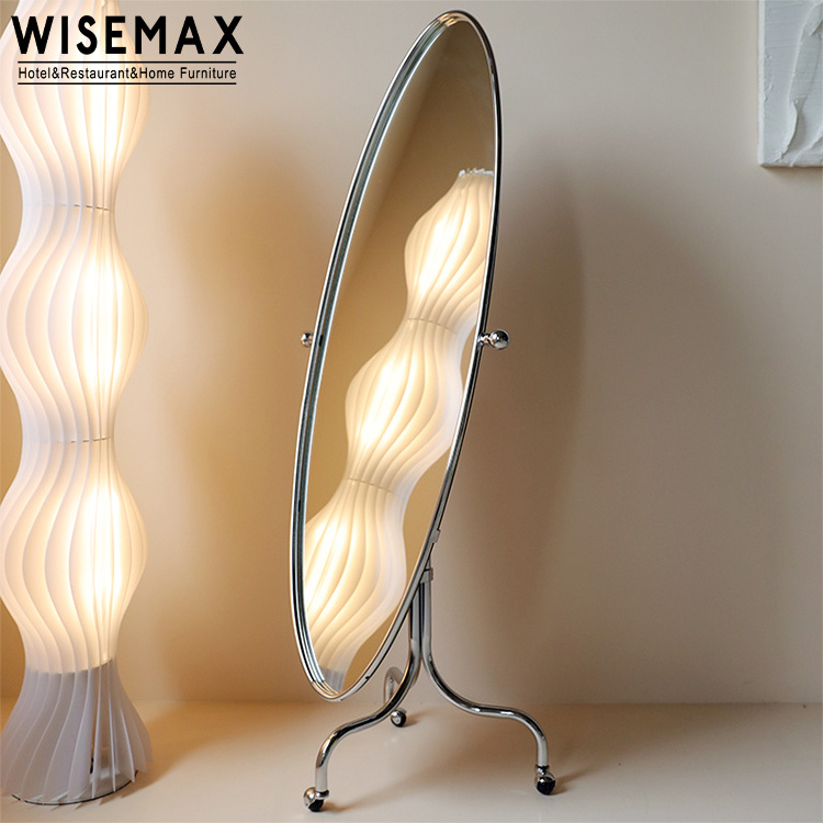 WISEMAX FURNITURE Nordic design aluminum framed stand mirror bedroom full length mirror adjustable dressing room mirror for home