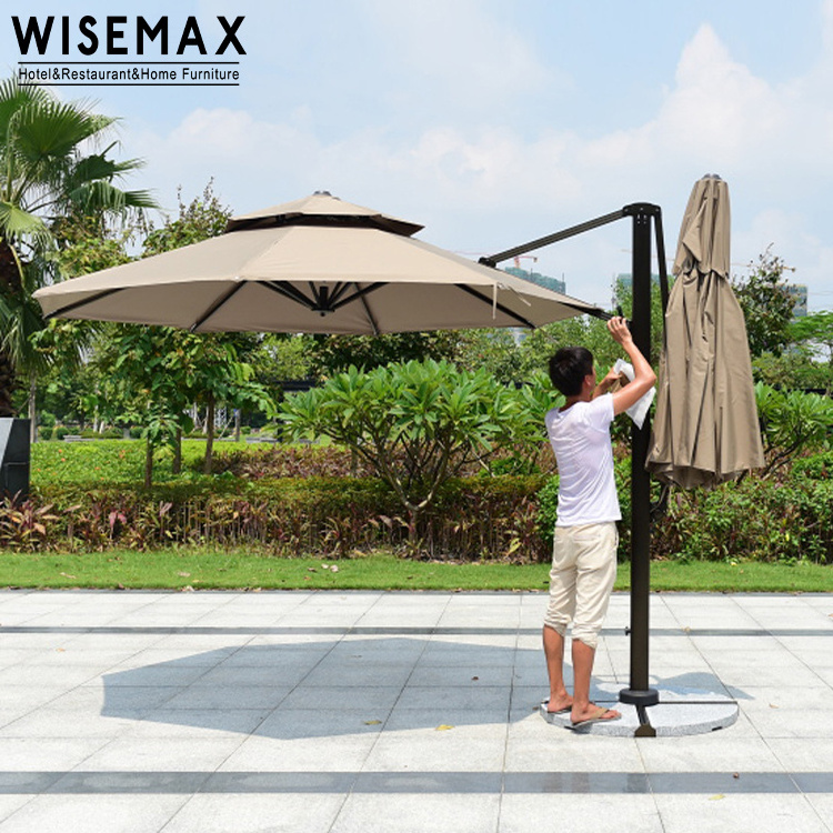 WISEMAX Commercial Windproof Umbrella Long-Lasting Sunshade Parasol for Coffee Shops Cafe Restaurants Hotels Parks Beaches