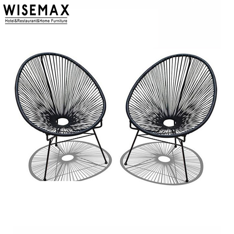 WISEMAX FURNITURE Popular Outdoor Furniture PE rattan wicker garden acapulco dgg chair leisure recliner rocking chair outdoor