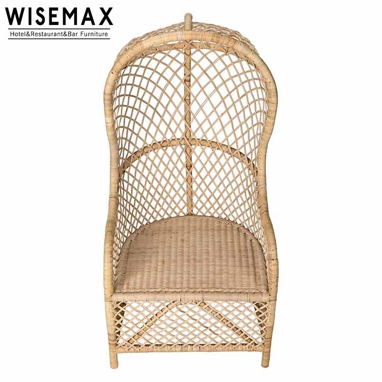 WISEMAX Hotel garden classic rattan sofa outdoor decorating chair indonesia furniture  nature cage rattan egg leisure chair