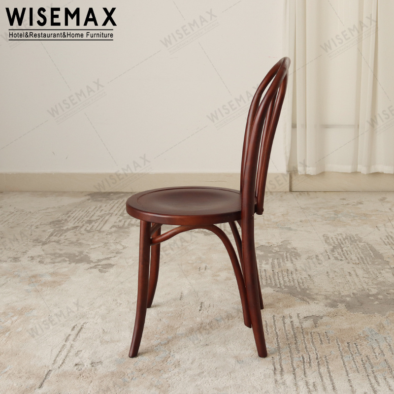 WISEMAX FURNITURE Vintage  midcentury wood dining chair classic banquet wedding restaurant dining fhair bentwood thonet chair