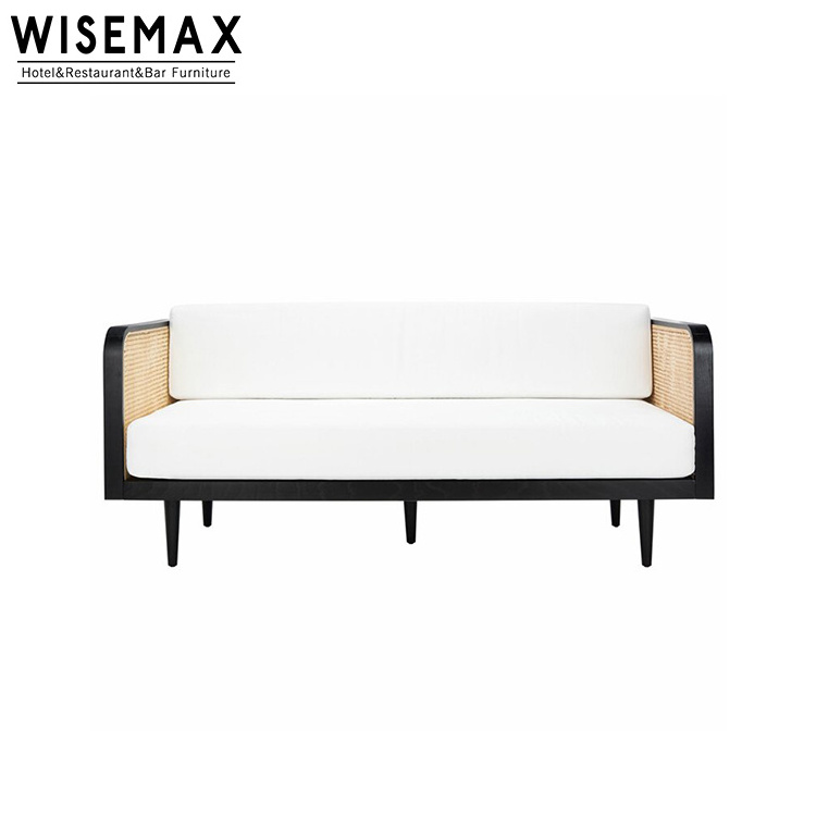 WISEMAX FURNITURE Hot Sell American country style Rattan wicker outdoor furniture sofa Classical living room sofa patio sofa