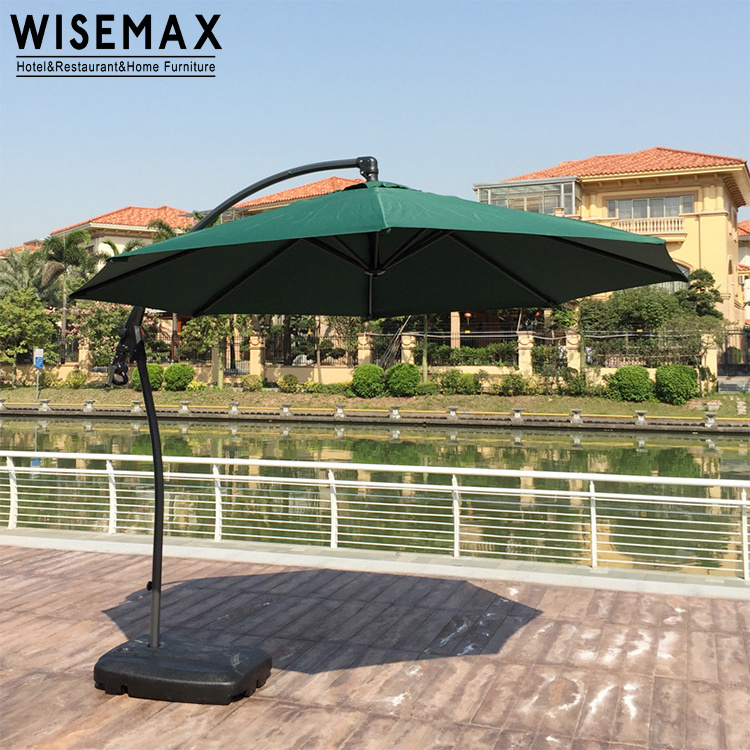 WISEMAX FURNITURE Outdoor sun garden umbrella Aluminum Cantilever Parasols Beach Garden Poolside Patio Umbrella for Villa use