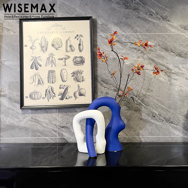 WISEMAXFURNITURE set of 2 Ceramic vase Nordic abstract irregular porch vase ceramic luxury modern souvenir home soft decoration