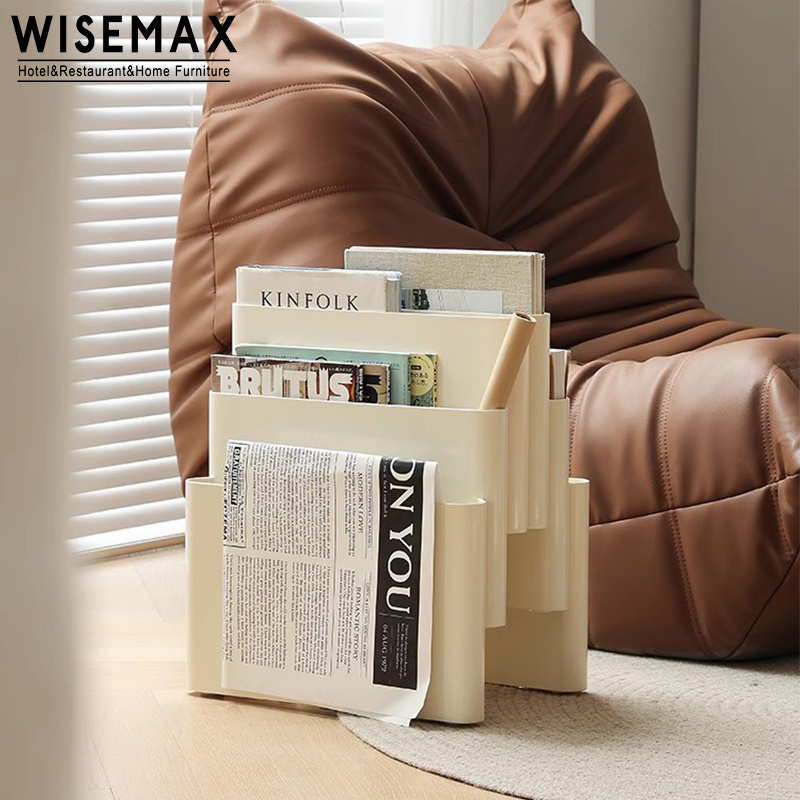 WISEMAX FURNITURE Modern Living Room Cabinet Furniture Mini Plastic Floor Bookshelf With Handle Design For Home