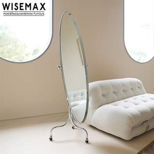 WISEMAX FURNITURE Nordic design aluminum framed stand mirror bedroom full length mirror adjustable dressing room mirror for home