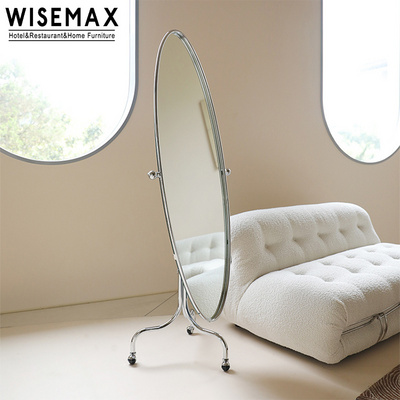 WISEMAX FURNITURE Nordic design aluminum framed stand mirror bedroom full length mirror adjustable dressing room mirror for home