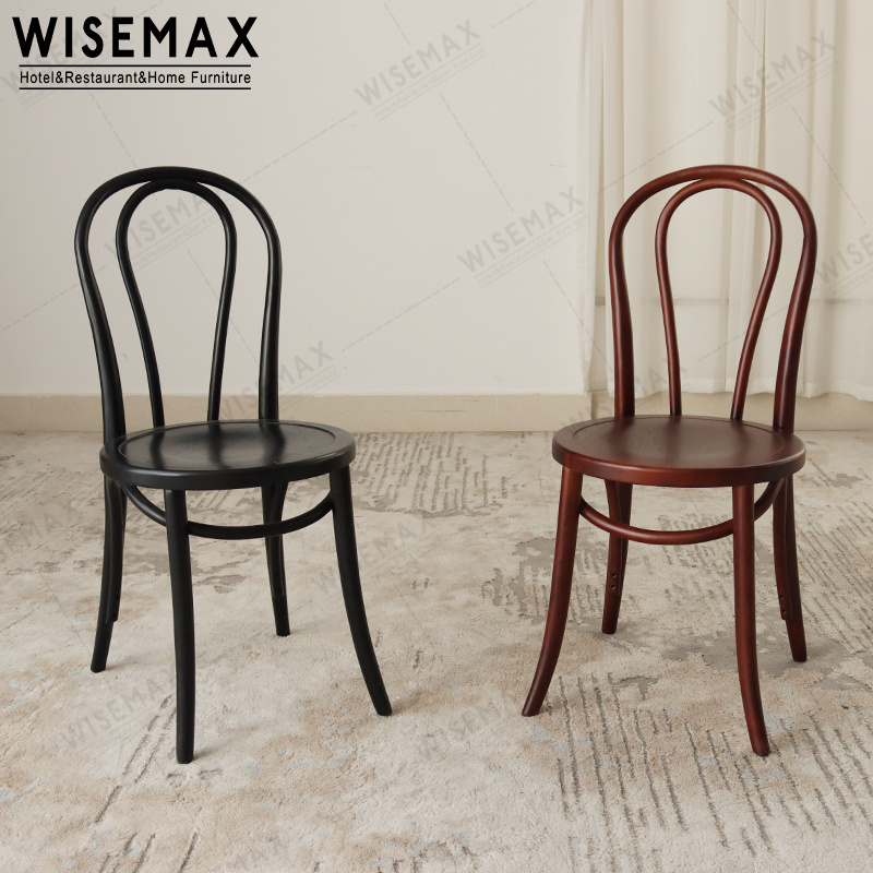 WISEMAX FURNITURE Vintage  midcentury wood dining chair classic banquet wedding restaurant dining fhair bentwood thonet chair