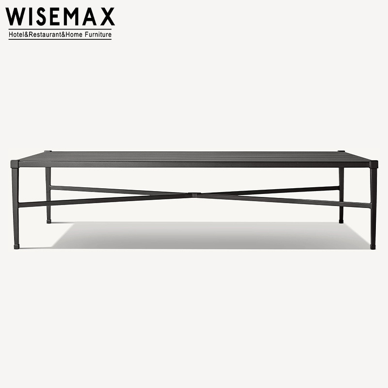 WISEMAX FURNITURE Classis patio dining table set aluminum outdoor furniture metal dining table and chair 8 seats for garden