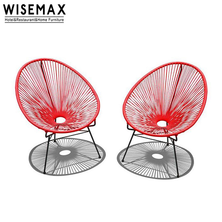 WISEMAX FURNITURE Popular Outdoor Furniture PE rattan wicker garden acapulco dgg chair leisure recliner rocking chair outdoor