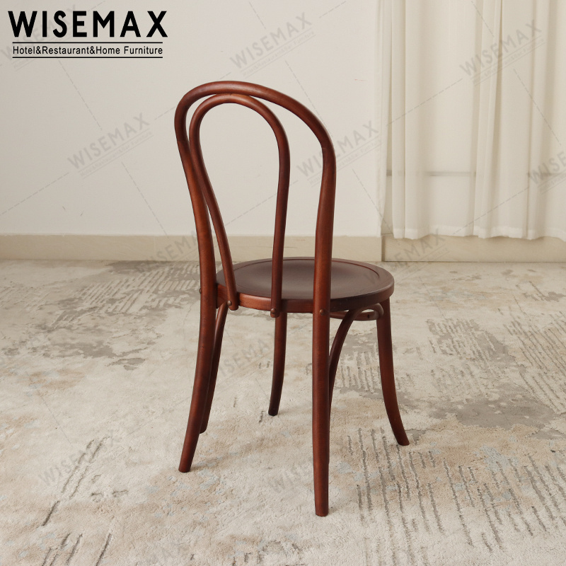 WISEMAX FURNITURE Vintage  midcentury wood dining chair classic banquet wedding restaurant dining fhair bentwood thonet chair