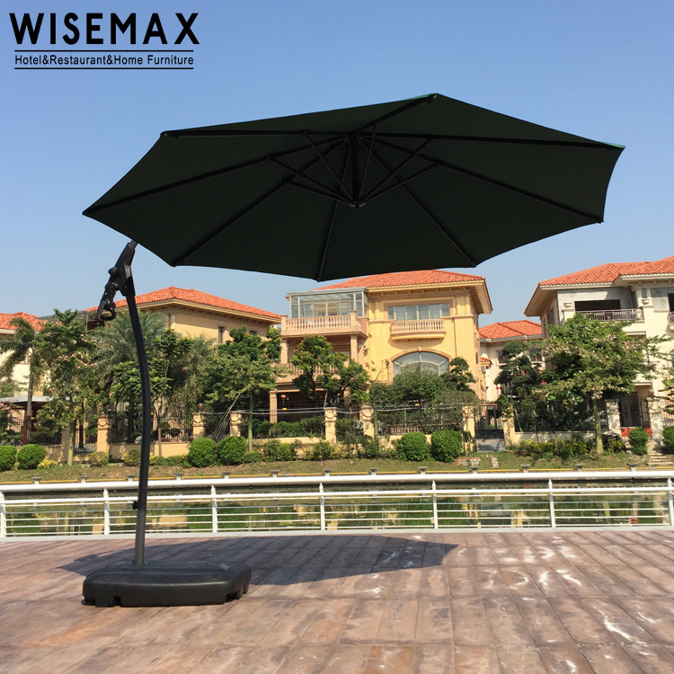 WISEMAX FURNITURE Outdoor sun garden umbrella Aluminum Cantilever Parasols Beach Garden Poolside Patio Umbrella for Villa use