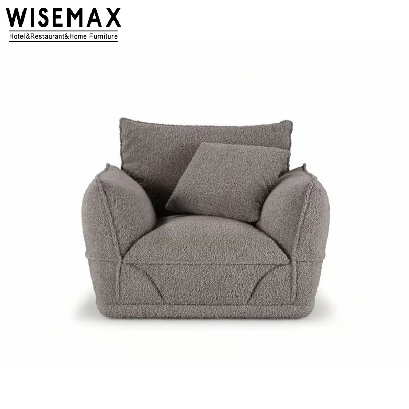 WISEMAX FURNITURE Modular Boucle Couch Living Room Sofas Suede Velvet Teddy Leather Sectional Bread Sofa Set Modular Floor Couch