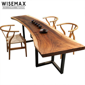 LIVE EDGE WOOD SLAB TABLE CONFERENCE, SOLID ACACIA WOOD TABLE