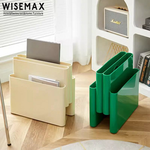 WISEMAX FURNITURE Modern Living Room Cabinet Furniture Mini Plastic Floor Bookshelf With Handle Design For Home