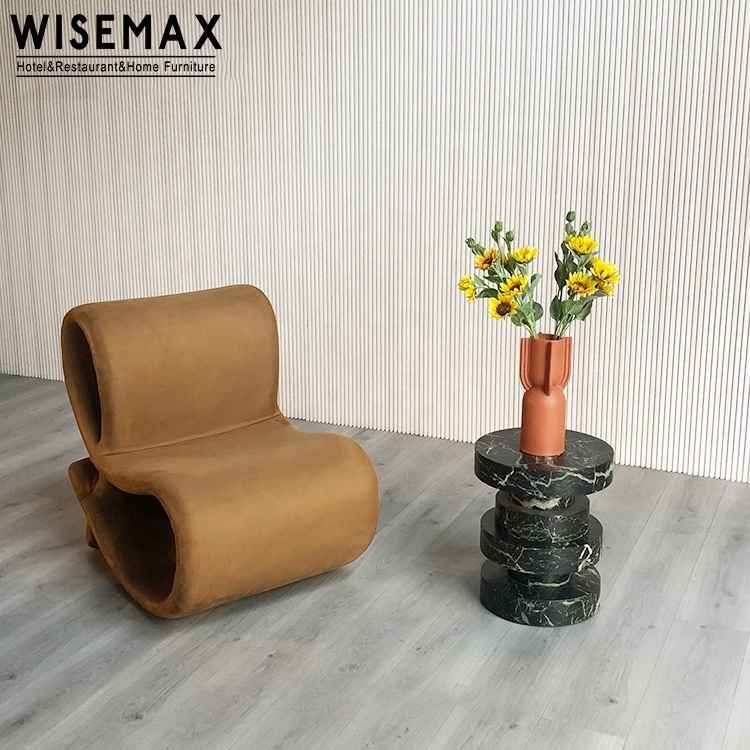 WISEMAX FURNITURE living room furniture fabric accent chair modern hotel office single sofa chair new design chaise lounge chair