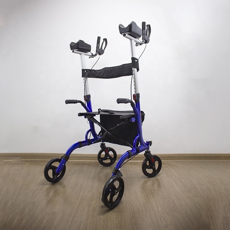 High Quality disable  services Aluminum Folding Stair Climbing rollator walkers with seat