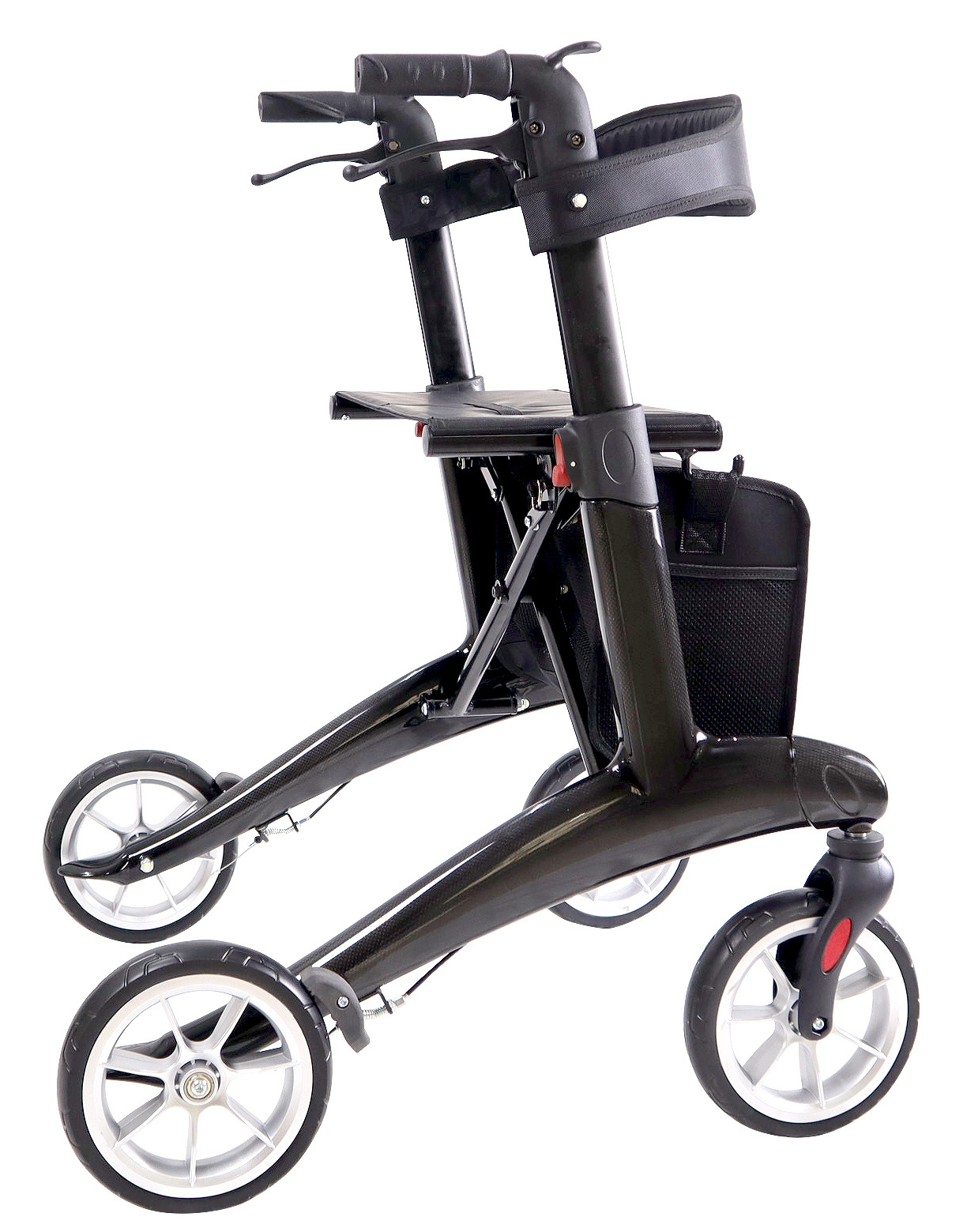 Folding Portable Lightweight Carbon Fiber Rollator Walker For Elderly Walking Rollator