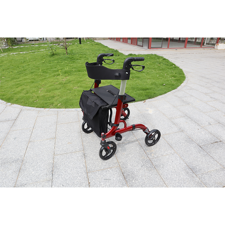 Foldable walker with cushion Walker Aluminum four-wheeled seat with seat