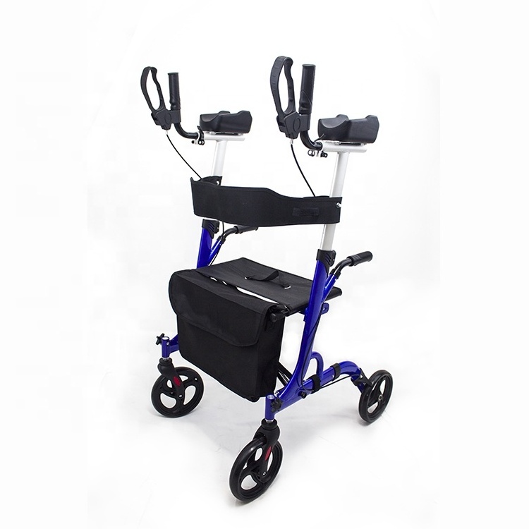 High Quality disable  services Aluminum Folding Stair Climbing rollator walkers with seat