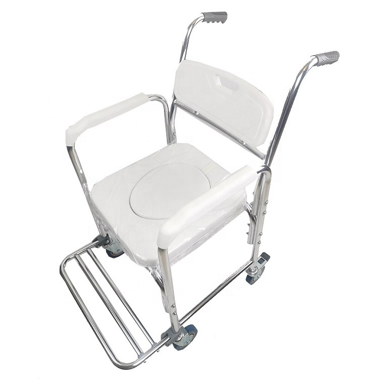 New Style Commode Wheelchair Transfer Chair Commode shower  Portable Folding  commode toilet chairs