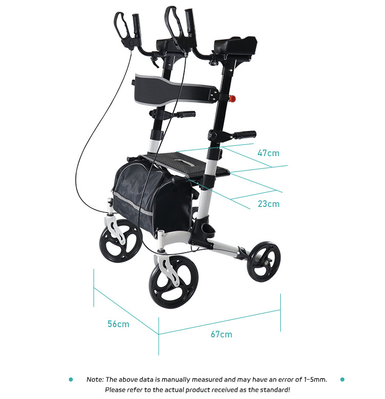 Lightweight Rolling Rollator Walker for Adults Seniors Elderly with Seat