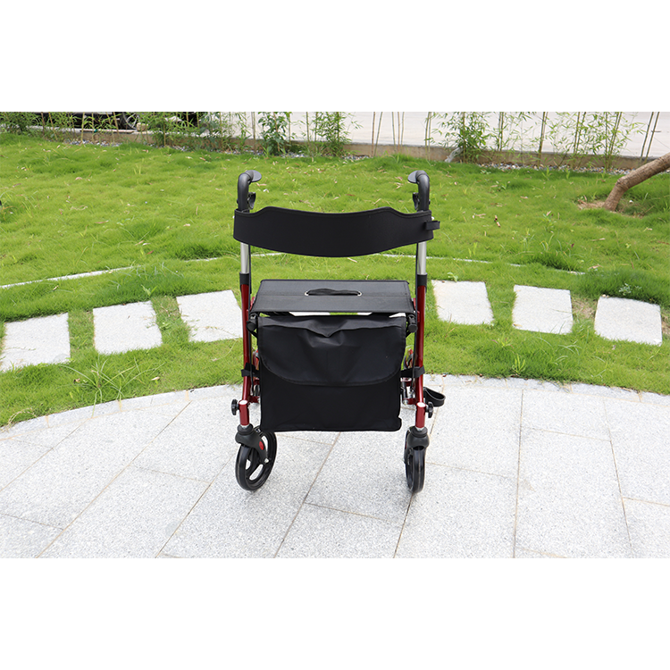 Foldable walker with cushion Walker Aluminum four-wheeled seat with seat