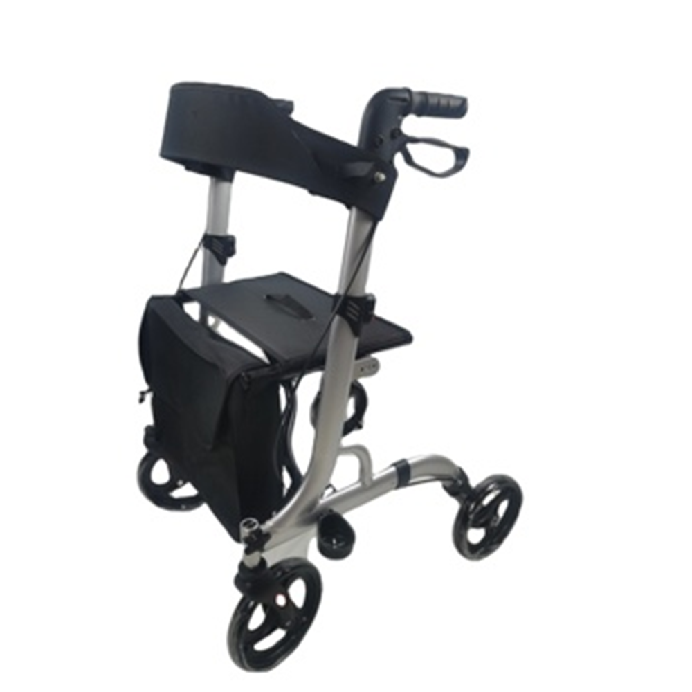 Foldable walker with cushion Walker Aluminum four-wheeled seat with seat