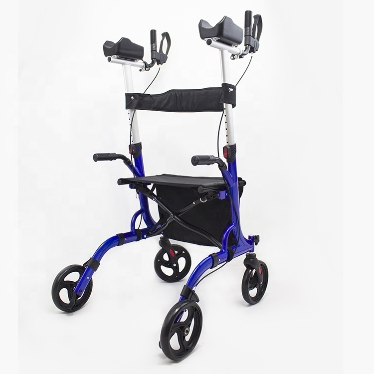 High Quality disable  services Aluminum Folding Stair Climbing rollator walkers with seat