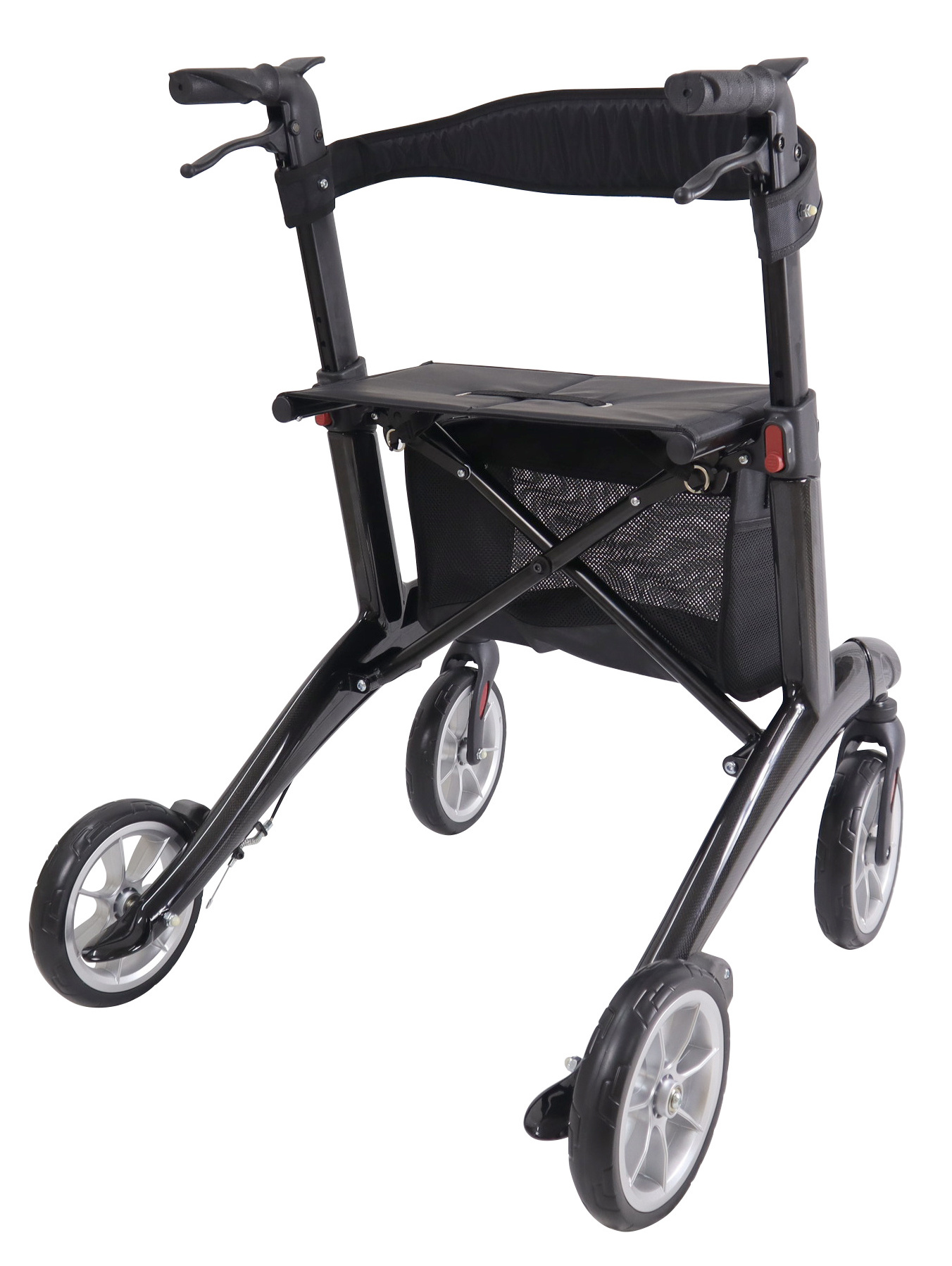 Folding Portable Lightweight Carbon Fiber Rollator Walker For Elderly Walking Rollator