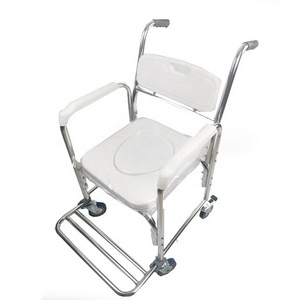 New Style Commode Wheelchair Transfer Chair Commode shower  Portable Folding  commode toilet chairs