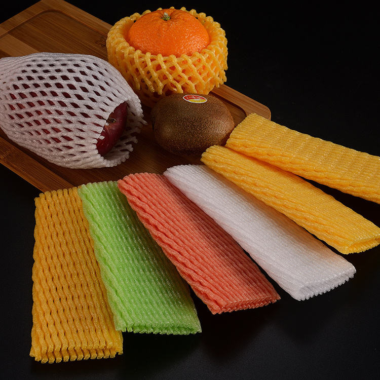 High quality customizable size foam net sleeve Apple plastic bag Mango fruit foam net