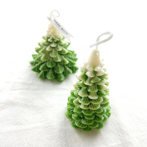 Promotional Christmas tree fir-shaped Scented Candles As Christmas Decoration