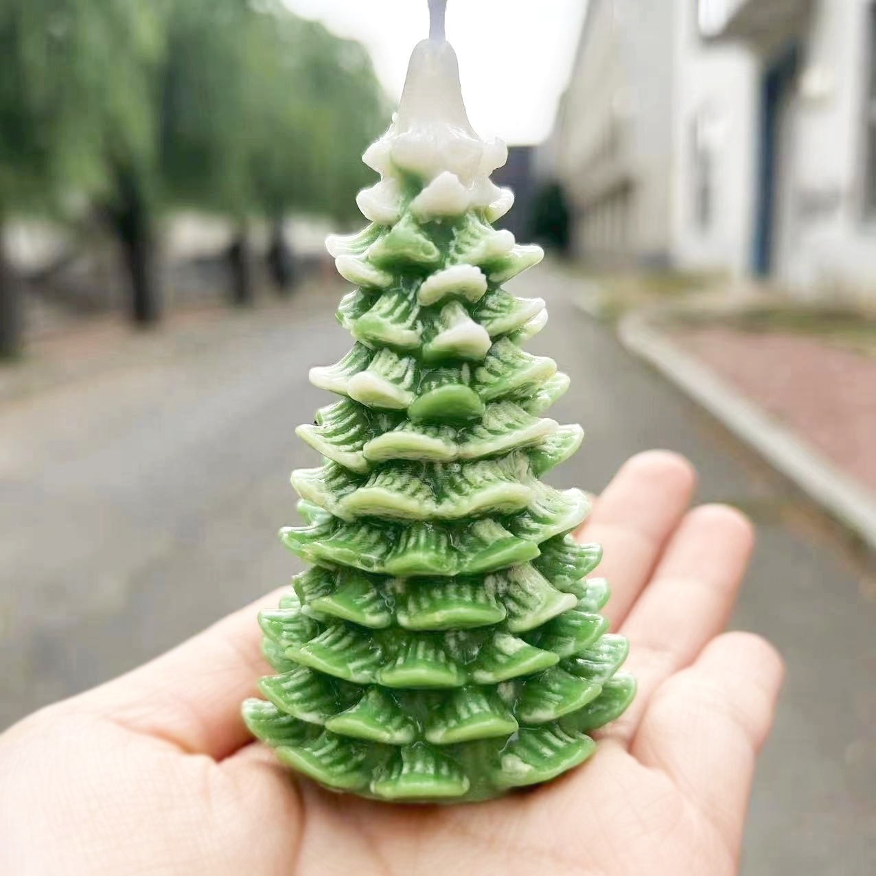 Promotional Christmas tree fir-shaped Scented Candles As Christmas Decoration