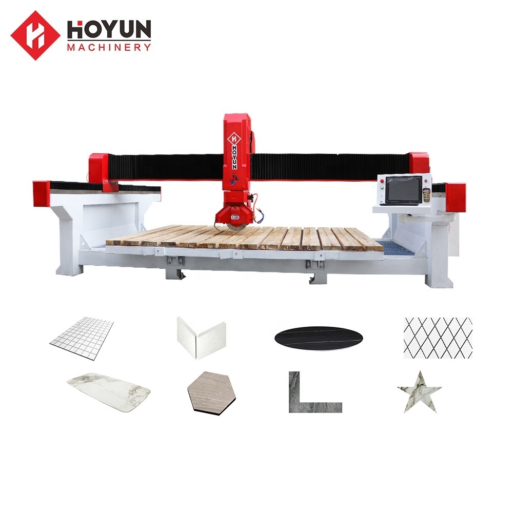 Hongyi 5 Axis Bridge Saw Stone Cutting Machine 5 Axis Cnc Bridge Saw For Marble And Granite