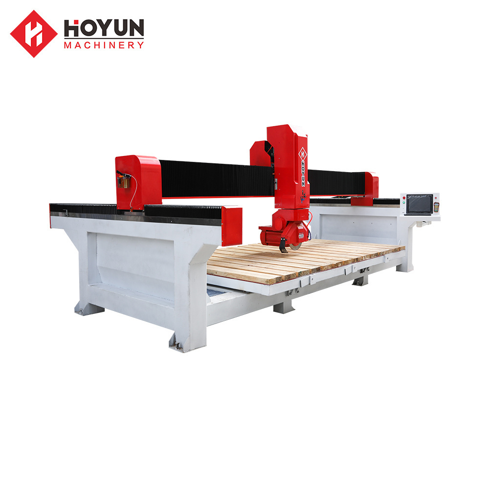 Hongyi five-axis bridge saw stone cutting machine used for decoration marble tile