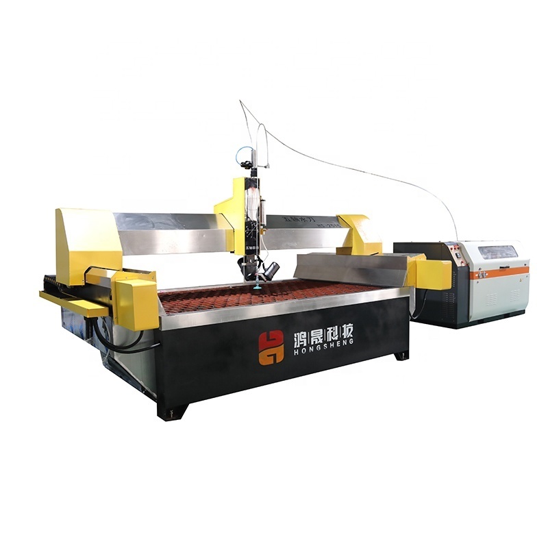 Hongyi cnc stone marble table and ceramic tiles water jet  cutting machine small