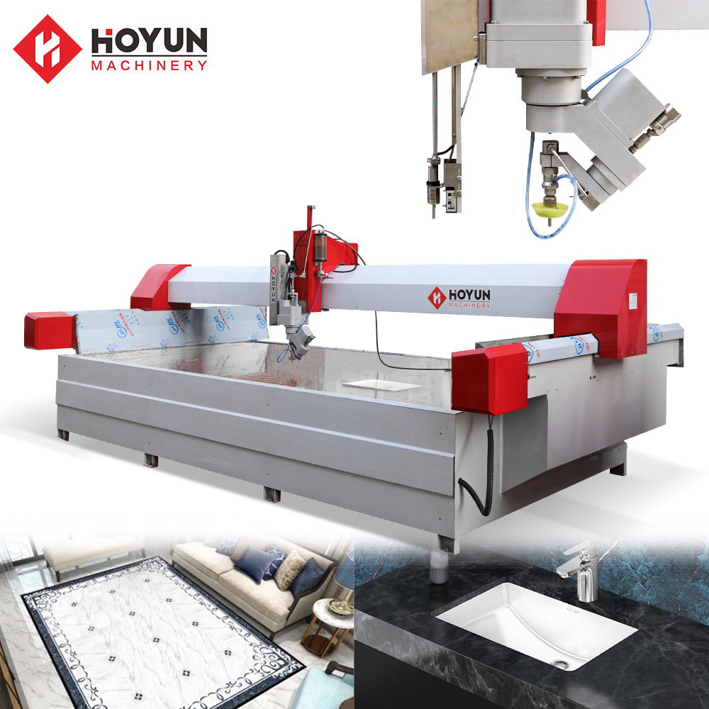 HOYUN Machinery high pressure waterjer cnc Marble Stone tile Water Jet Cutting Machine for sale