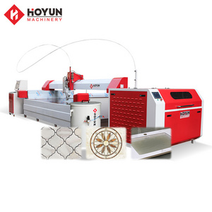 Hoyun New design multifunction water jet cutter for metal/stone/glass/rubber/foam price cnc 3d 5 axis waterjet cutting machine