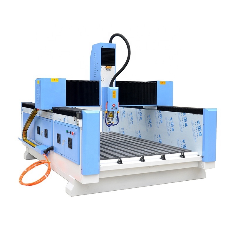 Hongyi cnc router marble 5 axis bridge saw granite stone slab cutting quartzite countertops tombstone engraving machine