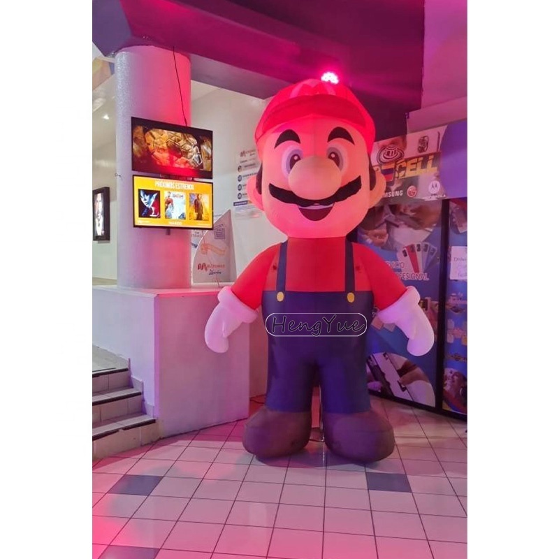 Customize Outdoor Inflatable Mario Brother Model Commercial Cartoon Giant Inflatable Model Luigi Mascot For Business Advertising