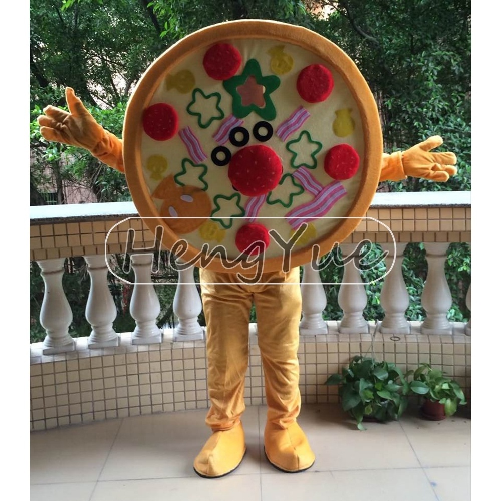 Hengyue food pizza mascot costume for adult Promotional Pizza Shop Anniversary Character Mascot Costume