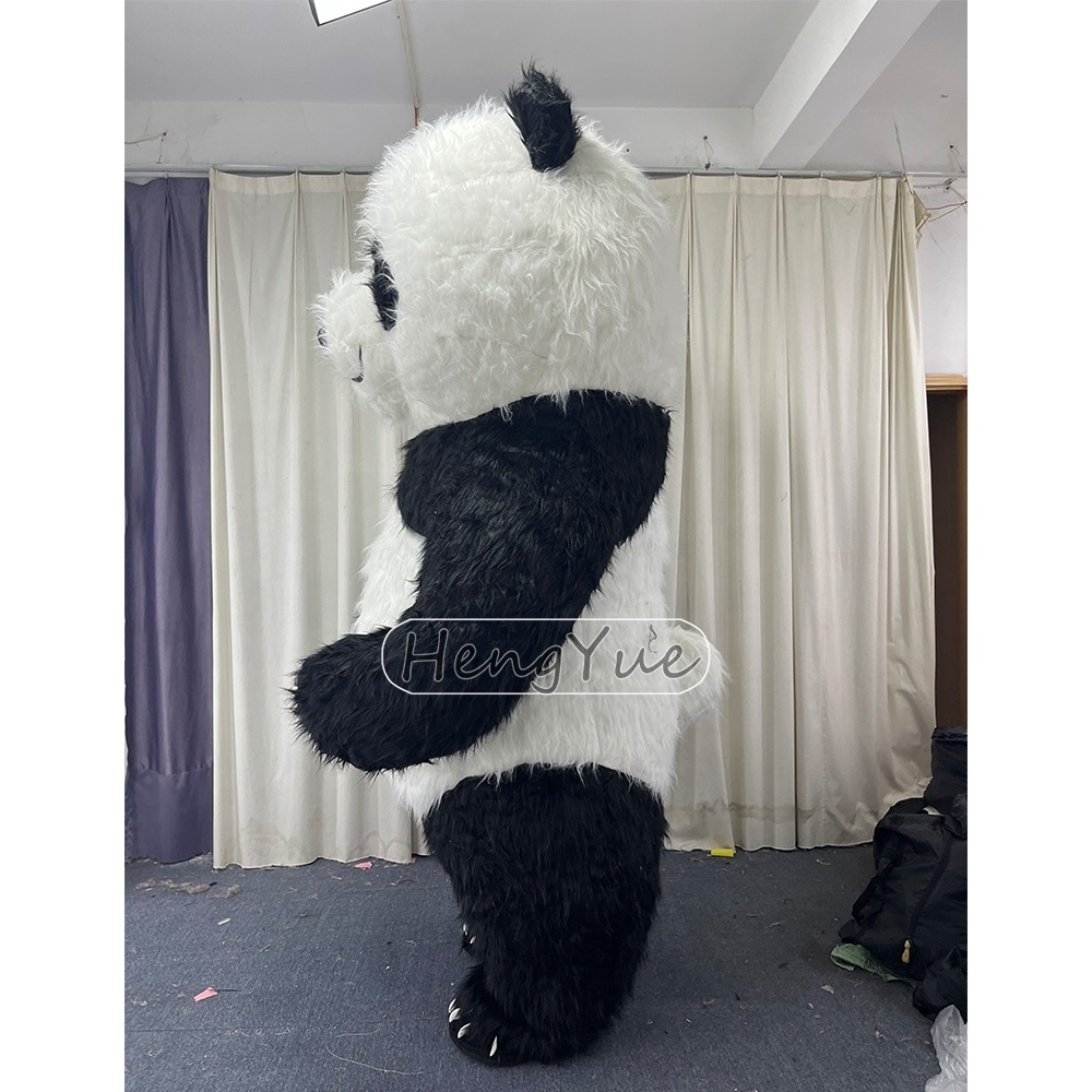 New Customized Giant Outdoor Inflatable Walking Panda Mascot Costume Kawaii Polar Bear Mascot Costume Panda for Adult