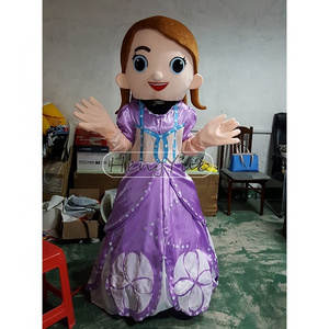 Lovely Mascot Princess Cartoon Character Costume Easter Party Walking Animal Mascots Adult Plush Dress Halloween For Sale