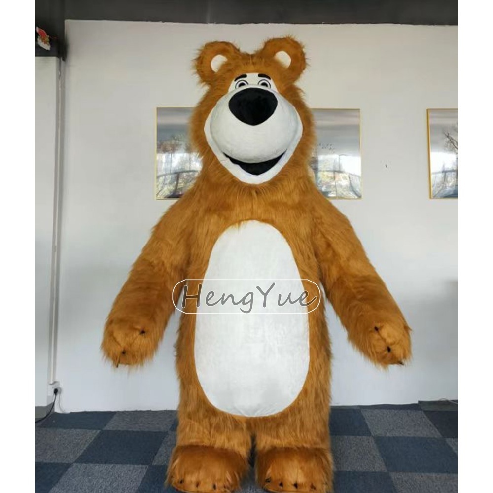 Customized Inflatable Cartoon Character Costume Wear Bule Clothes Inflatable Yellow Cartoon Man Cosplay Costume