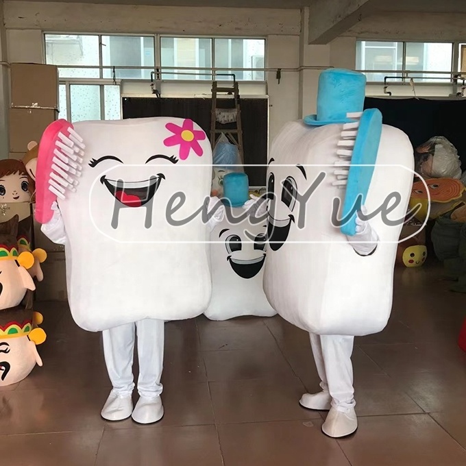 White tooth toothbrush mascot In Stock Party Character PAW Dog Patrol Mascot Costume Kids Birthday Cosplay Mascot Cloth Plush