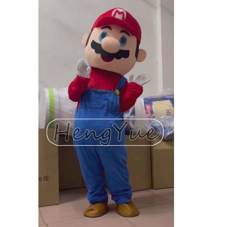 Mario and Luigi mascot costumes Factory Real picture Sonic Mascot Costume Plush Mascot Costume For Adult