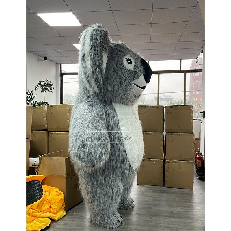 Giant Walking Christmas Halloween Anime Game Inflatable Frog Mascot Costumes Inflatable Grey Big Ear Bear Animal Mascot Costume